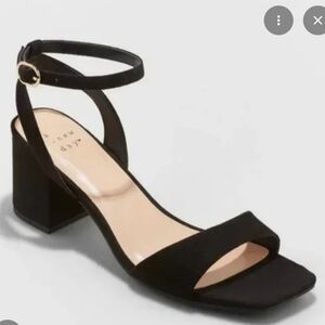 a new day Black Block Heel Sandals
